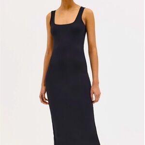 Good American black textured Modern Tank Maxi Dress size small